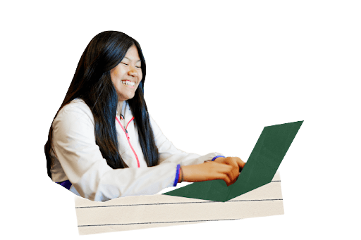 High school learner on a laptop